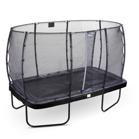 EXIT Trampoline Elegant de 244x427cm avec filet de sécurité Economy - noir