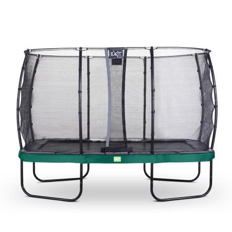 EXIT Trampoline Elegant de 214x366cm avec filet de sécurité Economy - vert
