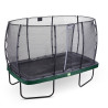 EXIT Trampoline Elegant de 214x366cm avec filet de sécurité Economy - vert