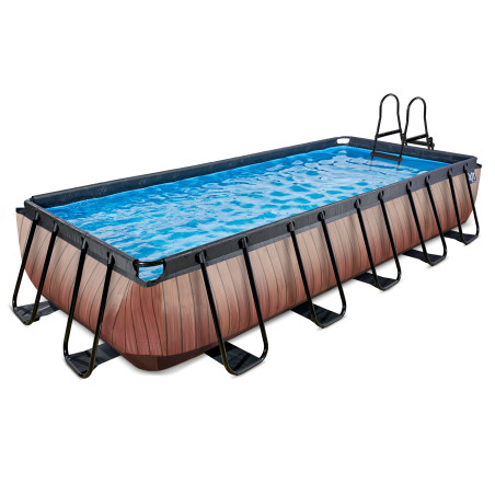 EXIT 30.12.53.10 piscine hors sol Rectangle 12600 L Marron