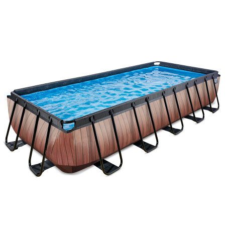 EXIT 30.12.53.10 piscine hors sol Rectangle 12600 L Marron