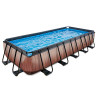 EXIT 30.12.53.10 piscine hors sol Rectangle 12600 L Marron