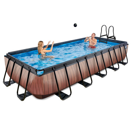 EXIT 30.12.53.10 piscine hors sol Rectangle 12600 L Marron