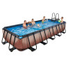 EXIT 30.12.53.10 piscine hors sol Rectangle 12600 L Marron