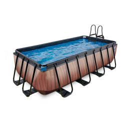 EXIT 30.12.42.10 piscine hors sol Rectangle 7020 L Marron