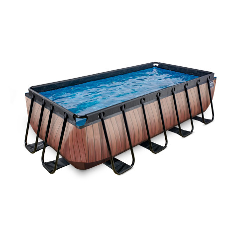 EXIT 30.12.42.10 piscine hors sol Rectangle 7020 L Marron