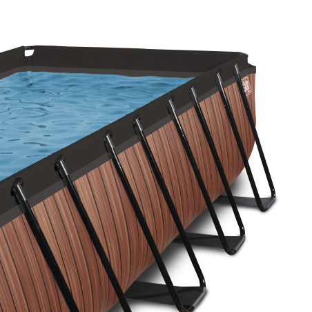 EXIT 30.12.42.10 piscine hors sol Rectangle 7020 L Marron
