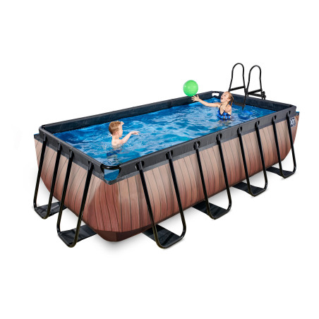 EXIT 30.12.42.10 piscine hors sol Rectangle 7020 L Marron