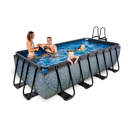 EXIT 30.12.42.00 piscine hors sol Rectangle 7020 L Gris