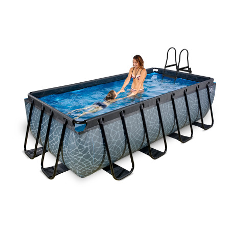 EXIT 30.12.42.00 piscine hors sol Rectangle 7020 L Gris