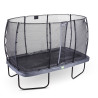 EXIT Trampoline Elegant de 244x427cm avec filet de sécurité Economy - gris