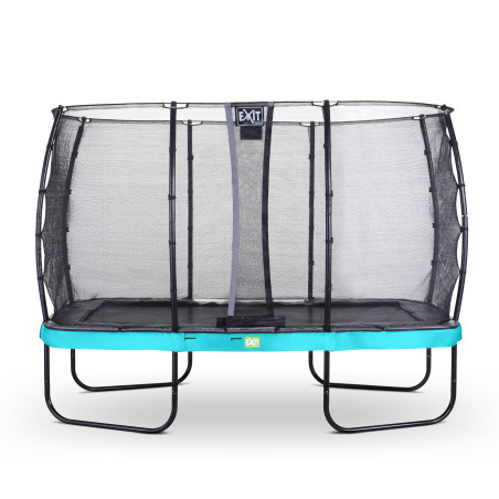 EXIT Trampoline Elegant de 214x366cm avec filet de sécurité Economy - bleu