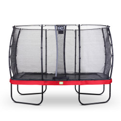 EXIT Trampoline Elegant de 214x366cm avec filet de sécurité Economy - rouge
