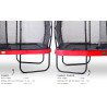 EXIT Trampoline Elegant de 244x427cm avec filet de sécurité Economy - rouge