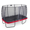 EXIT Trampoline Elegant de 244x427cm avec filet de sécurité Economy - rouge