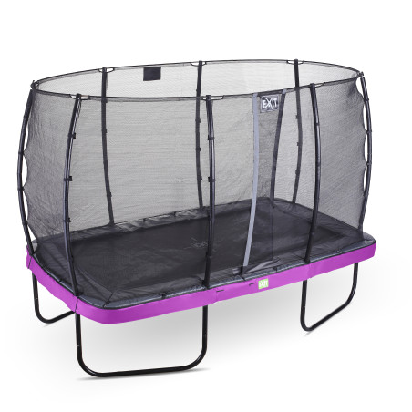 EXIT Trampoline Elegant de 214x366cm avec filet de sécurité Economy - violet