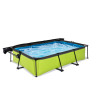 EXIT Piscine Lime 300x200x65cm avec voile d'ombrage et pompe filtrante - vert