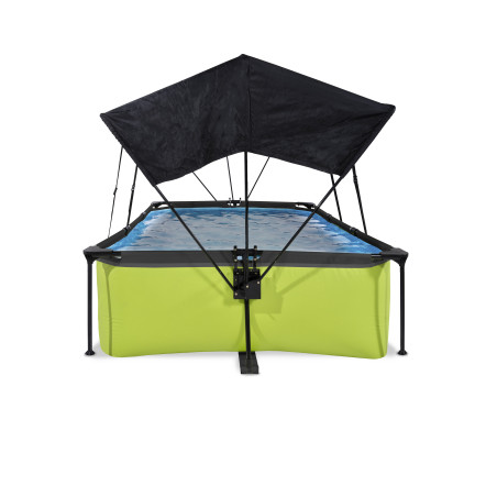 EXIT Piscine Lime 300x200x65cm avec voile d'ombrage et pompe filtrante - vert