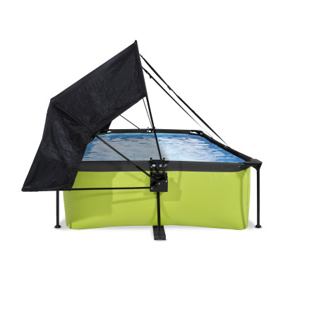 EXIT Piscine Lime 300x200x65cm avec voile d'ombrage et pompe filtrante - vert