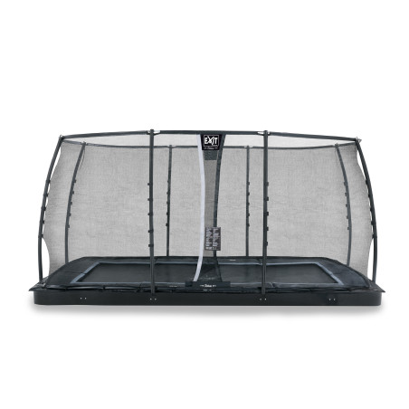EXIT Dynamic trampoline enterré au niveau du sol 244x427cm avec filet de sécurité - noir