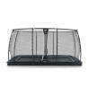 EXIT Dynamic trampoline enterré au niveau du sol 244x427cm avec filet de sécurité - noir
