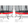 EXIT Trampoline Elegant Premium ø253cm avec filet de sécurité Deluxe - rouge