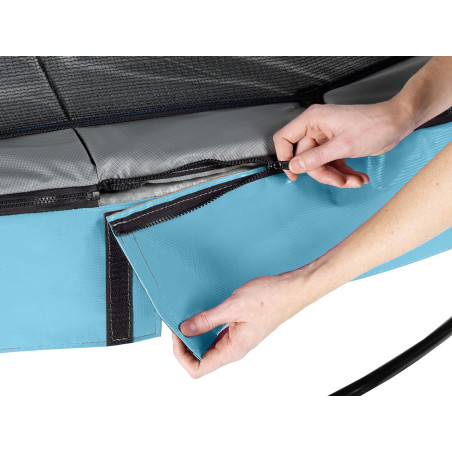 EXIT Trampoline Elegant Premium ø427cm avec filet de sécurité Deluxe - bleu