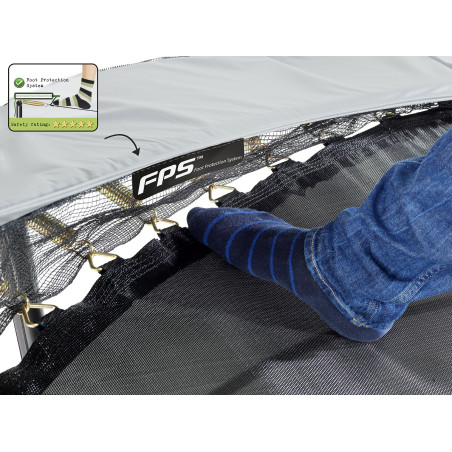 EXIT Trampoline Elegant Premium ø427cm avec filet de sécurité Deluxe - bleu