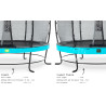 EXIT Trampoline Elegant Premium ø366cm avec filet de sécurité Deluxe - bleu