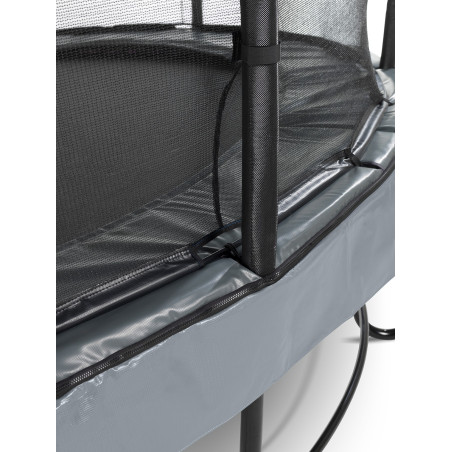 EXIT Trampoline Elegant Premium ø427cm avec filet de sécurité Deluxe - gris