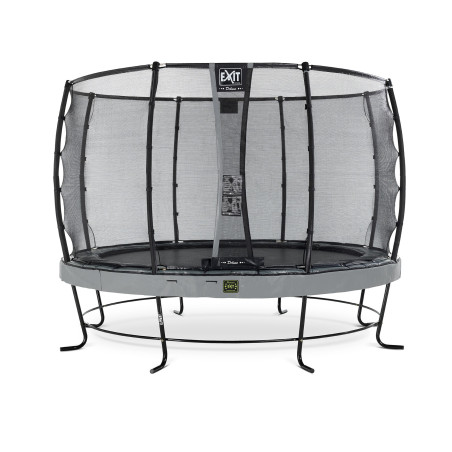 EXIT Trampoline Elegant Premium ø366cm avec filet de sécurité Deluxe - gris