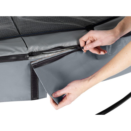 EXIT Trampoline Elegant Premium ø305cm avec filet de sécurité Deluxe - gris