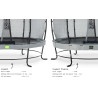 EXIT Trampoline Elegant Premium ø253cm avec filet de sécurité Deluxe - gris