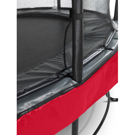 EXIT Trampoline Elegant Premium ø366cm avec filet de sécurité Deluxe - rouge