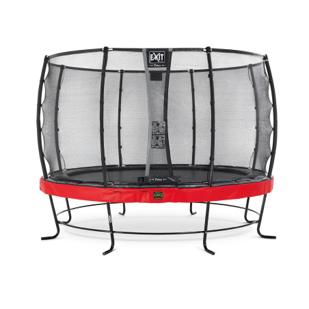 EXIT Trampoline Elegant Premium ø427cm avec filet de sécurité Deluxe - rouge
