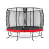 EXIT Trampoline Elegant Premium ø427cm avec filet de sécurité Deluxe - rouge
