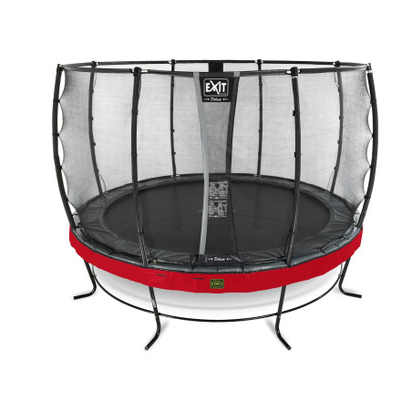 EXIT Trampoline Elegant Premium ø427cm avec filet de sécurité Deluxe - rouge