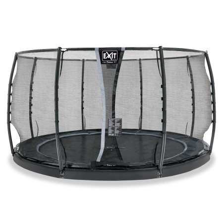 EXIT Dynamic trampoline enterré au niveau du sol ø427cm avec filet de sécurité - noir
