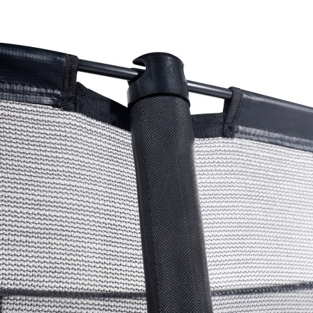 EXIT Dynamic trampoline enterré au niveau du sol ø427cm avec filet de sécurité - noir