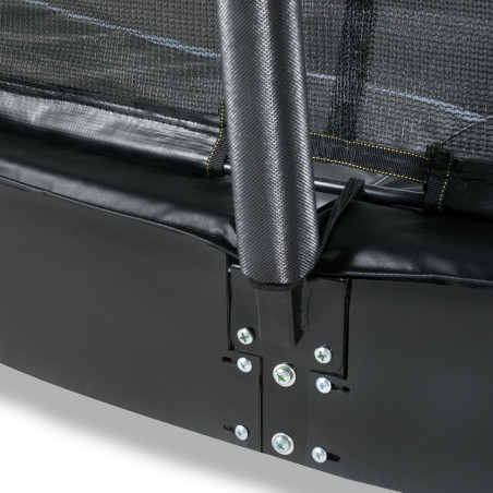 EXIT Dynamic trampoline enterré au niveau du sol ø427cm avec filet de sécurité - noir