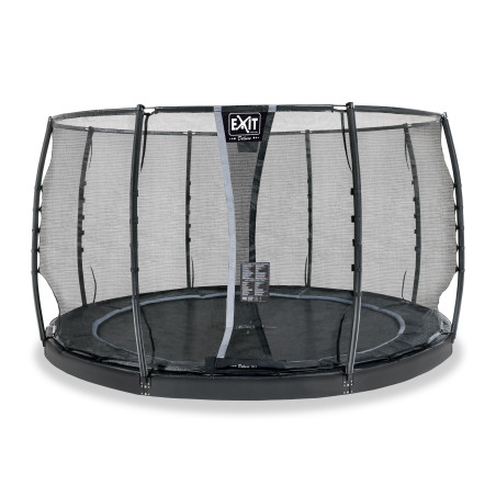 EXIT Dynamic trampoline enterré au niveau du sol ø366cm avec filet de sécurité - noir