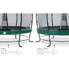 EXIT Trampoline Elegant Premium ø253cm avec filet de sécurité Deluxe - vert