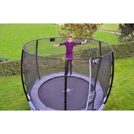 EXIT Trampoline Elegant ø253cm avec filet de sécurité Economy - vert