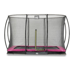EXIT Trampoline Silhouette inground 244x366cm avec filet de sécurité - rose