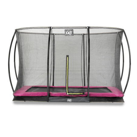 EXIT Trampoline Silhouette inground 244x366cm avec filet de sécurité - rose