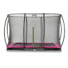 EXIT Trampoline Silhouette inground 244x366cm avec filet de sécurité - rose