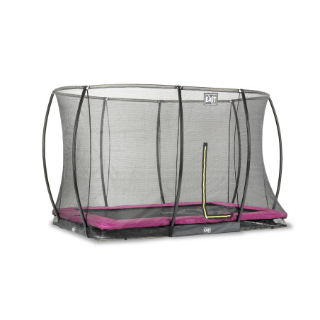 EXIT Trampoline Silhouette inground 244x366cm avec filet de sécurité - rose