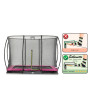 EXIT Trampoline Silhouette inground 244x366cm avec filet de sécurité - rose