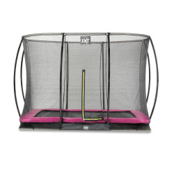 EXIT Trampoline Silhouette inground 214x305cm avec filet de sécurité - rose