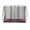EXIT Trampoline Silhouette inground 214x305cm avec filet de sécurité - rose